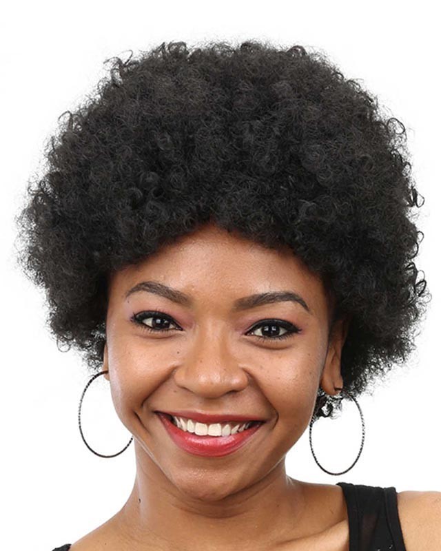 Synthetic Short Wigs For Black Women Curly Afro Kinky American.