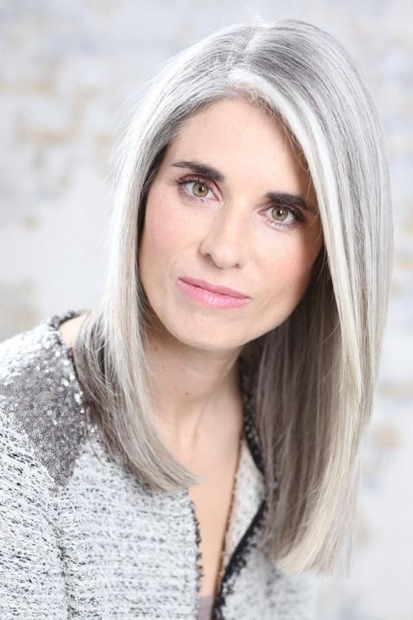 Lace Front Long gray Synthetic Hair Wig, gray Hair Wigs