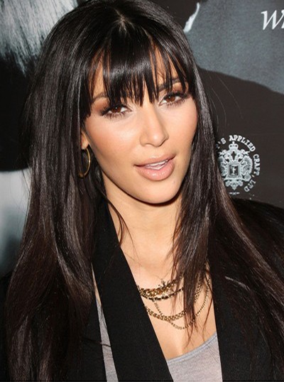Kim Kardashian Bangs Haircut Wig, Natural Hair Wigs Online