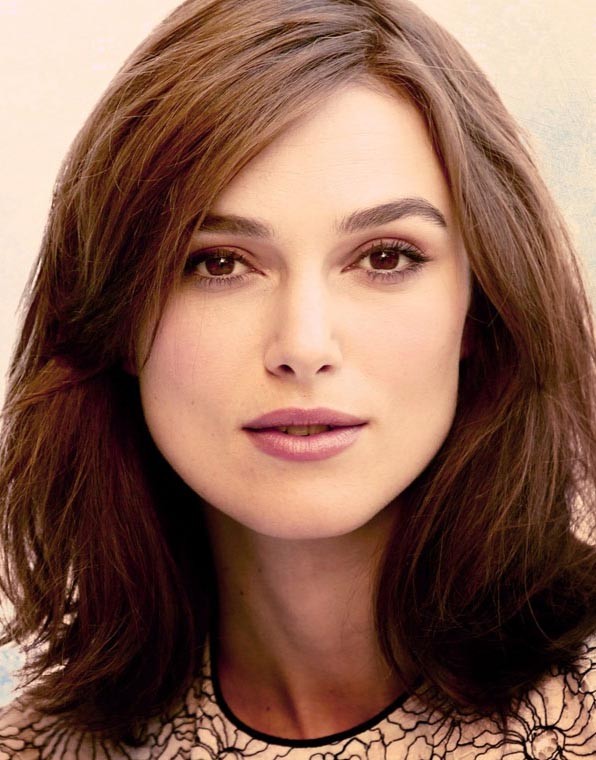Keira Knightley Chesnut Brown Hair Color Wig, Synthetic Wigs For Women