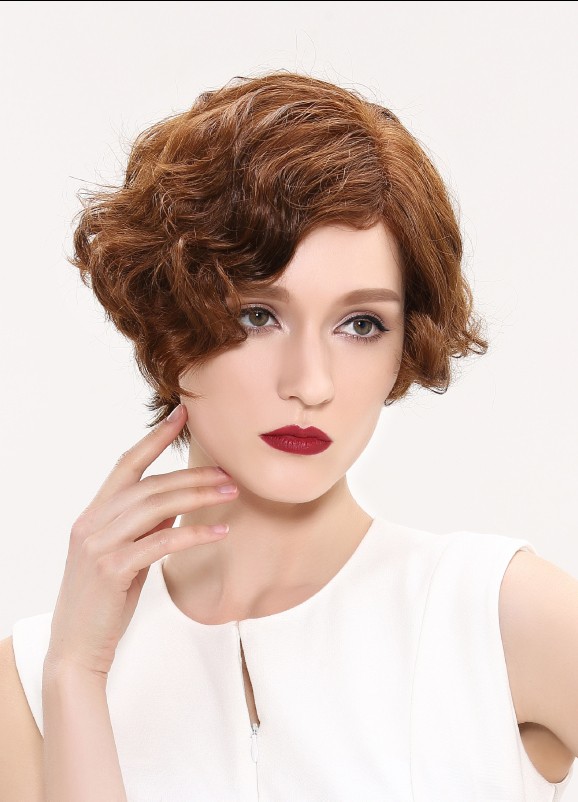 Brown Wavy Synthetic Hair Short Lace Front Wig New Wigs Online Au