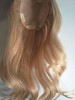 Wavy Blonde Remy Human Hair Medium Women's Hairpieces