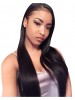 Glueless Lace Front Human Hair Wigs Straight Natural Color Brazilian Remy Hair Wigs 130% Density With Baby Hair