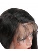 250% Density Lace Front Human Hair Wigs Silky Straight Non-remy Hair Natural Black Color Medium Cap Size