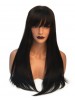 150% Straight Lace Front Human Hair Wigs With Bangs Brazilian Remy Pre Plucked Bleacehd Knots Lace Wigs For Black Women