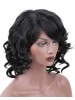Synthetic Short Wigs For Black Women Wavy With Bangs Hairstyle Heat Resistant