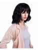 Short Loose Wavy Synthetic Wigs with Fringe Hair Natural High Temperature Fiber Bobo Afro Wig for Black Women