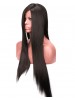 Heat Resistant Silky Straight Synthetic Lace Front Wig Long Black Wigs For African American Women