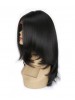 Layered Italian Yaki Straight Wig Heat Resistant Fiber Hair Wig For Black Women Synthetic Lace Front Wig