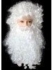 Curly White Santa Claus Beard Wig