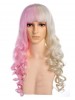 Corala Long Blonde Pink Ponytail Wig Cosplay