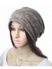 Womens Grey Polyester Embossed Chemo Turban