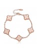 Gold Plated Leaf Clover Classic Design Bracelets For Women