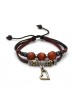 Unique Three Lucky Beads Peach Heart Bracelets For Ladies