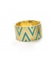 Triangle Printed Wide Design Alloy Made Bracelets For Girls