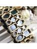 Fashionable Green Section Imitated Diamond Gold Elastic Force Bracelets