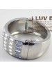 Silver Shinning Imitated Crystal Buckled Bracelets