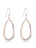 Double Color Gold Plating 925 Sterling Silver Earrings