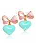 Women's Lovely And Fashionable Peach Heart Earrings