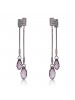 Fashionable Diamond Inlaid Tassel Crystal Earrings
