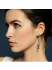 Fashionable Diamond Inlaid Tassel Crystal Earrings