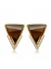 Women's Fashionable Triangle Diamond Inlaid Earrings