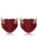 Fashionable Small Damon Swarovski Rhinestone Earrings