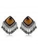 Fashionable Retro Tassel Crystal Earrings