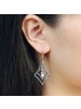 925 Sterling Silver Fashionable Diamond Earrings