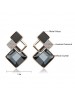 Unique Fashionable Squareness Crystal Earrings