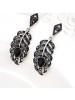 Gorgeous Retro Diamond Inlaid Black Earrings