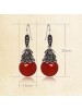 Vesuvio Retro Red Carnelian Earrings