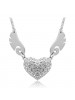 Fashionable The Heart Of Love Short Crystal Necklace