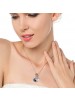 925 Valentine'S Day Crystal Sterling Silver Necklace