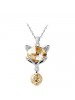 925 Austrian Crystal Sterling Silver Collar Bone Necklace