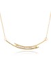 Women's Fashionable Champagne Gold Medium Long Necklace