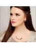 Women'S Short Rose Gold Plated Collar Bone Necklace