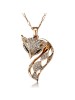 Fashionable Seductive Fox Rose Gold Plated Collar Bone Necklace