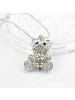 Lovely Little Teddy Bear  Short Diamond Inlaid Crystal Necklace