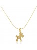 204 Summer'S Fashionable Little Rocking Horse Collar Bone Necklace