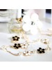 Fashionable Pearl Daisy Long Necklace