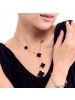 Ladies' Four Leaved Clover Pearl Collar Bone Necklace