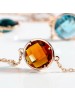 Fashionable8K Gold Plated Crystal Sweater Chain
