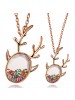 Fashionable Rose Gold Colorful Zircon Necklace