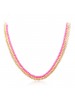 Popular Candy Color Woven Rhinestone Short Sweater Chain