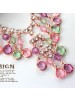 Fashionable Candy Color Sparkle Diamond Necklace For The Banquets