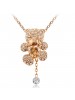 Lovely Little Bear Sweetheart Rose Gold Short Necklace