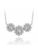 Fashionable Bright Flower Sona Diamond Inlaid Collar Bone Necklace