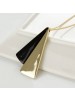 204 Summer Doule Color Triangle Necklace
