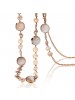 Elegant Opal Hollow Out Rose Long Necklace